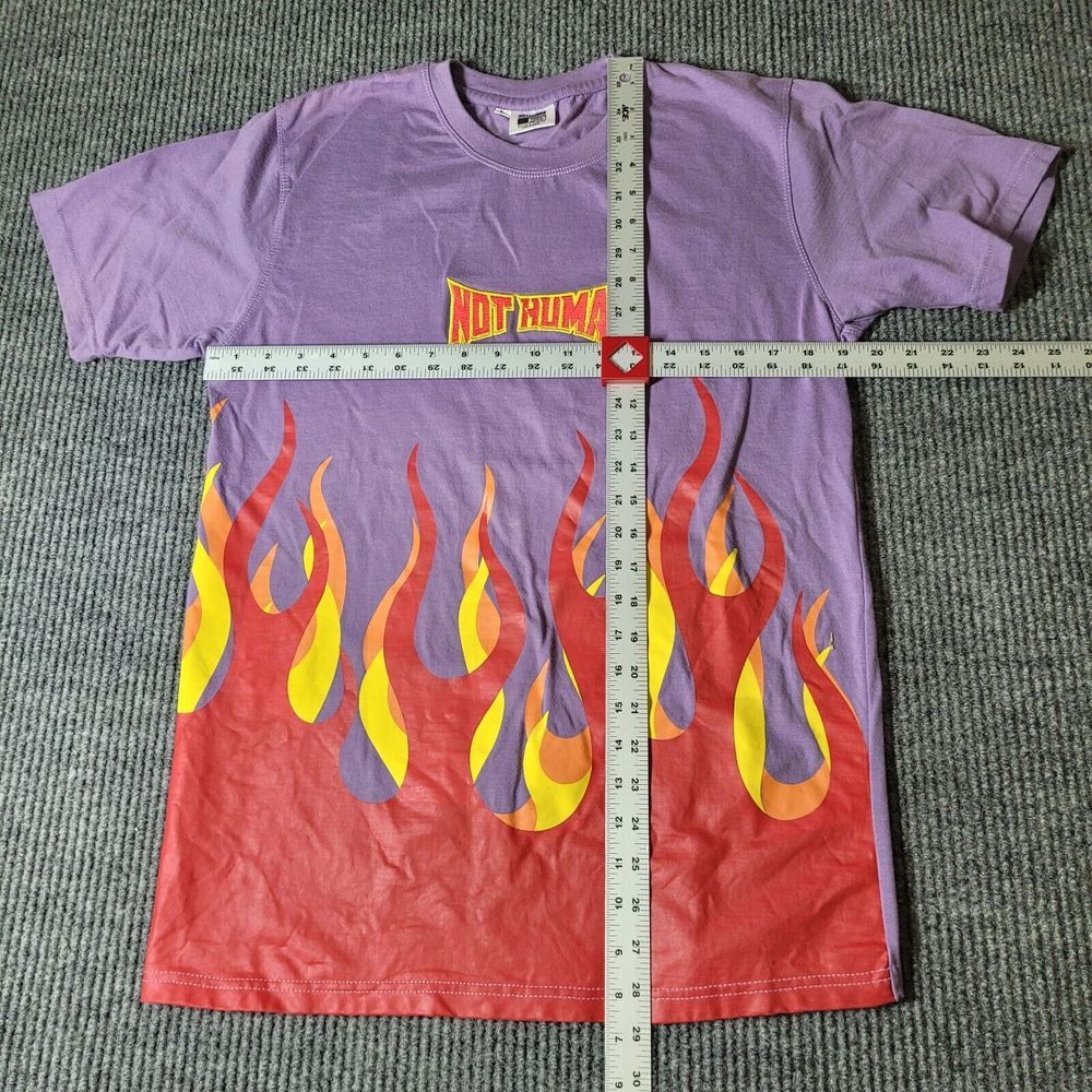 Not Human Apparel‎ Heavy Tee Shirt Flames Flash Size Large - Picture 2 of 5